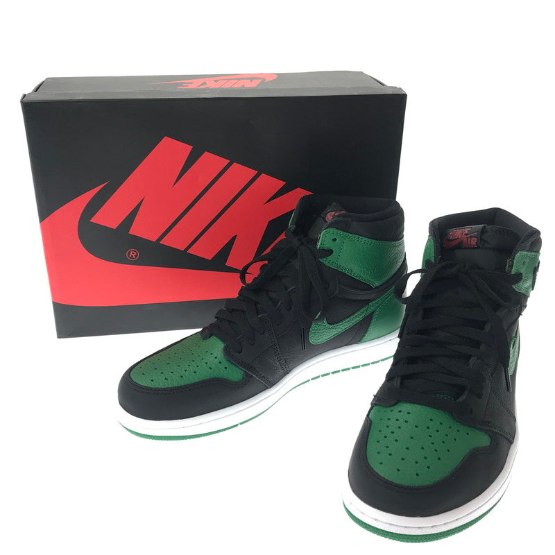 【中古品】【メンズ】 NIKE ナイキ AIR JORDAN 1 RETRO HIGH OG 555088-030 エアジョーダン 1 レトロ ハイ スニーカー 靴 160-260902-na-01-tagh サイズ：27cm US 9 カラー：BLACK/PINE GREEN-WHITE-GYM RED 万代Net店