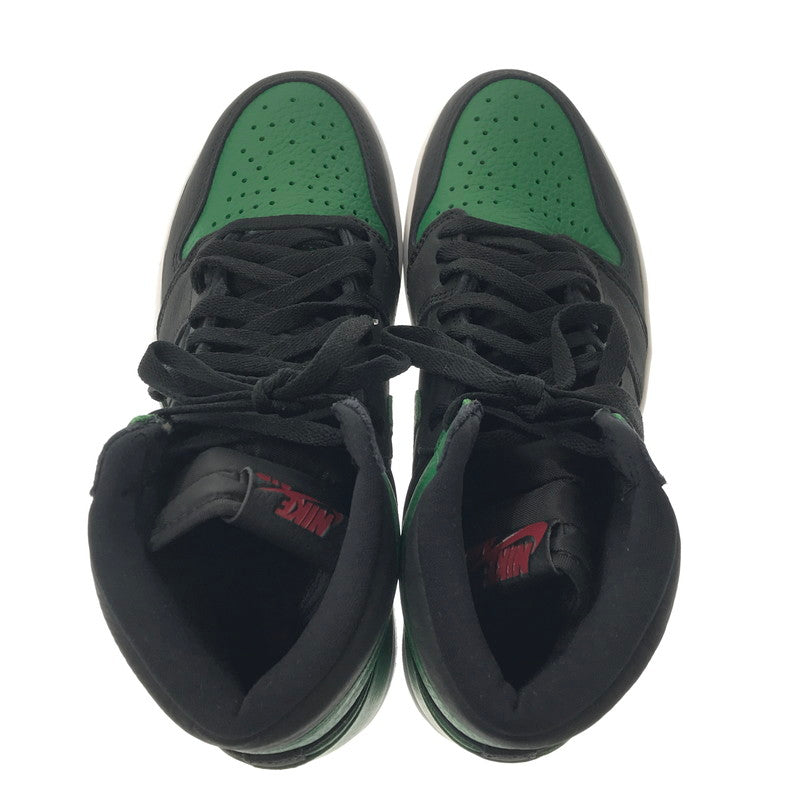 【中古品】【メンズ】 NIKE ナイキ AIR JORDAN 1 RETRO HIGH OG 555088-030 エアジョーダン 1 レトロ ハイ スニーカー 靴 160-260902-na-01-tagh サイズ：27cm US 9 カラー：BLACK/PINE GREEN-WHITE-GYM RED 万代Net店