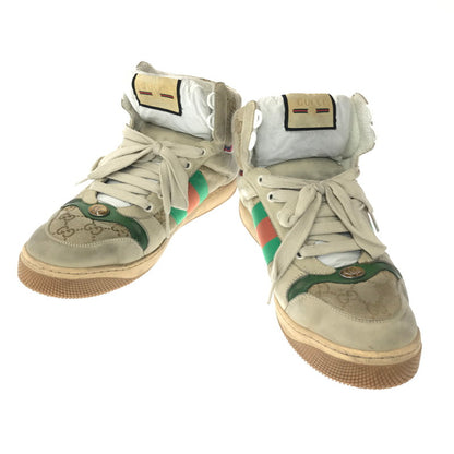 【中古品】【メンズ】 GUCCI グッチ SCREENER GG HIGH-TOP SNEAKER 563730 9Y9P0 9661 スクリーナー ジージー 杯トップ スニーカー 183-260904-rt-21-tagh サイズ：9.5 カラー：ベージュ 万代Net店