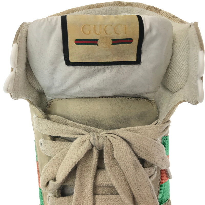 【中古品】【メンズ】 GUCCI グッチ SCREENER GG HIGH-TOP SNEAKER 563730 9Y9P0 9661 スクリーナー ジージー 杯トップ スニーカー 183-260904-rt-21-tagh サイズ：9.5 カラー：ベージュ 万代Net店