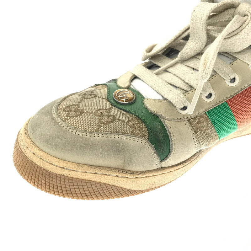 【中古品】【メンズ】 GUCCI グッチ SCREENER GG HIGH-TOP SNEAKER 563730 9Y9P0 9661 スクリーナー ジージー 杯トップ スニーカー 183-260904-rt-21-tagh サイズ：9.5 カラー：ベージュ 万代Net店