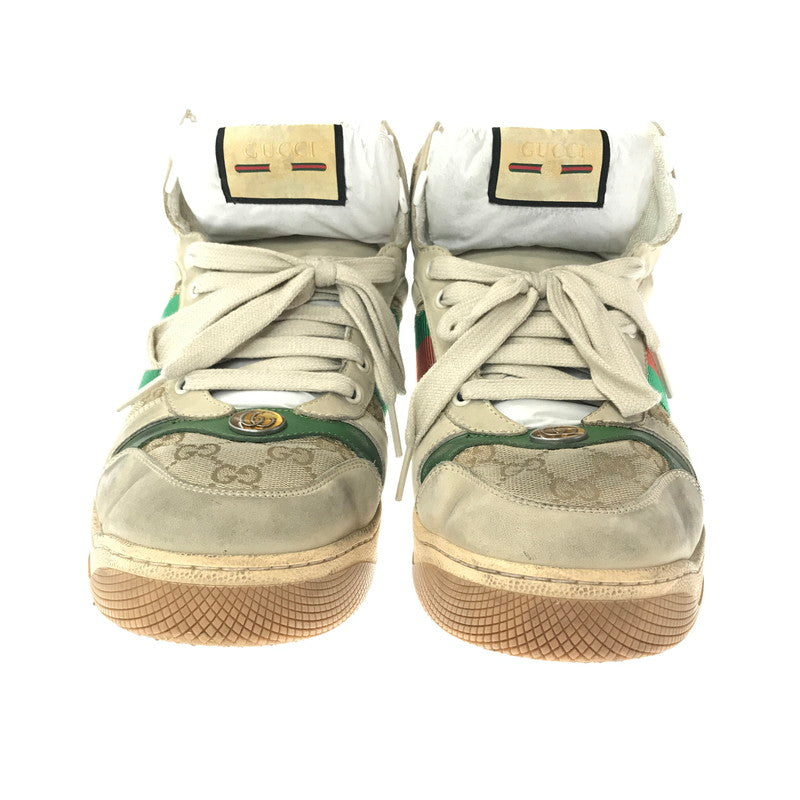 【中古品】【メンズ】 GUCCI グッチ SCREENER GG HIGH-TOP SNEAKER 563730 9Y9P0 9661 スクリーナー ジージー 杯トップ スニーカー 183-260904-rt-21-tagh サイズ：9.5 カラー：ベージュ 万代Net店