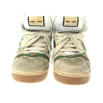 【中古品】【メンズ】 GUCCI グッチ SCREENER GG HIGH-TOP SNEAKER 563730 9Y9P0 9661 スクリーナー ジージー 杯トップ スニーカー 183-260904-rt-21-tagh サイズ：9.5 カラー：ベージュ 万代Net店