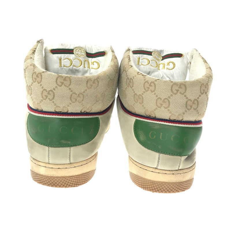 【中古品】【メンズ】 GUCCI グッチ SCREENER GG HIGH-TOP SNEAKER 563730 9Y9P0 9661 スクリーナー ジージー 杯トップ スニーカー 183-260904-rt-21-tagh サイズ：9.5 カラー：ベージュ 万代Net店