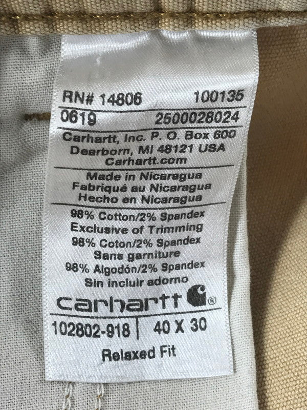 【現状渡し品】【メンズ】 CARHARTT カーハート RELAXED FIT PAINTED DOUBLE KNEE PAINTER PANTS CAMEL 102802-918 ダブルニー ペインター パンツ ボトムス 157-260904-rt-15-tagh サイズ：40×30 カラー：キャメル 万代Net店