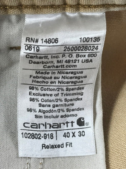 【現状渡し品】【メンズ】 CARHARTT カーハート RELAXED FIT PAINTED DOUBLE KNEE PAINTER PANTS CAMEL 102802-918 ダブルニー ペインター パンツ ボトムス 157-260904-rt-15-tagh サイズ：40×30 カラー：キャメル 万代Net店