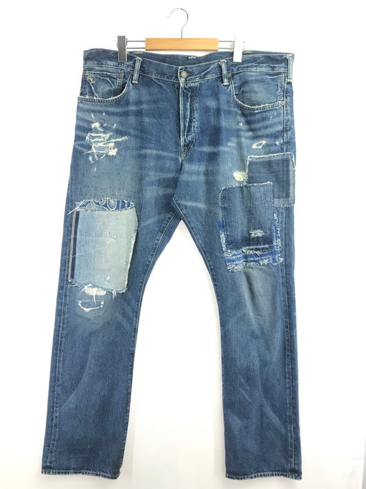 【現状渡し品】【メンズ】 POLO RALPH LAUREN ポロ・ラルフローレン PATCHWORK DENIM PANTS 09832 パッチワーク デニム パンツ ボトムス 158-260904-rt-20-tagh サイズ：40×32 カラー：インディゴ 万代Net店