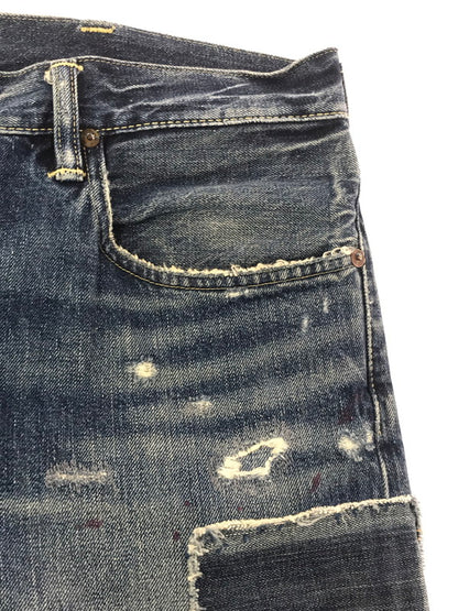 【現状渡し品】【メンズ】 POLO RALPH LAUREN ポロ・ラルフローレン PATCHWORK DENIM PANTS 09832 パッチワーク デニム パンツ ボトムス 158-260904-rt-20-tagh サイズ：40×32 カラー：インディゴ 万代Net店
