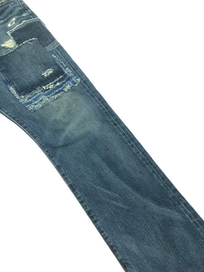 【現状渡し品】【メンズ】 POLO RALPH LAUREN ポロ・ラルフローレン PATCHWORK DENIM PANTS 09832 パッチワーク デニム パンツ ボトムス 158-260904-rt-20-tagh サイズ：40×32 カラー：インディゴ 万代Net店