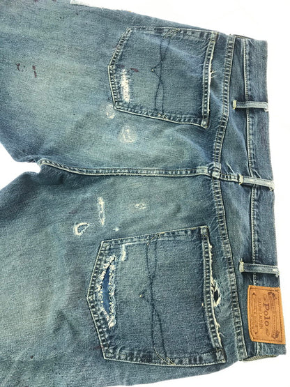 【現状渡し品】【メンズ】 POLO RALPH LAUREN ポロ・ラルフローレン PATCHWORK DENIM PANTS 09832 パッチワーク デニム パンツ ボトムス 158-260904-rt-20-tagh サイズ：40×32 カラー：インディゴ 万代Net店