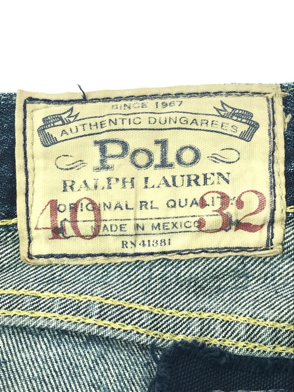 【現状渡し品】【メンズ】 POLO RALPH LAUREN ポロ・ラルフローレン PATCHWORK DENIM PANTS 09832 パッチワーク デニム パンツ ボトムス 158-260904-rt-20-tagh サイズ：40×32 カラー：インディゴ 万代Net店