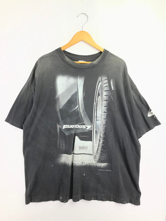 【現状渡し品】【メンズ】 SAINT MICHAEL セントマイケル 25AW FF SS TEE FURIOUS 7 BLACK SM-HR1-0000-C74 2025年秋冬 フュリアスセヴン 半袖カットソー 142-260830-su-02-tagh サイズ：XXL カラー：ブラック 万代Net店