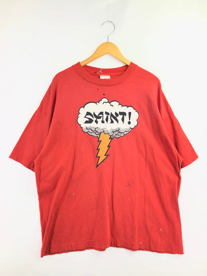 【現状渡し品】【メンズ】 SAINT MICHAEL セントマイケル 26SS SAINT! SS T-SHIRT RED SM-MK8-0000-024 2026年春夏 セイント! デザイン半袖カットソー 142-260830-su-03-tagh サイズ：XXL カラー：レッド 万代Net店