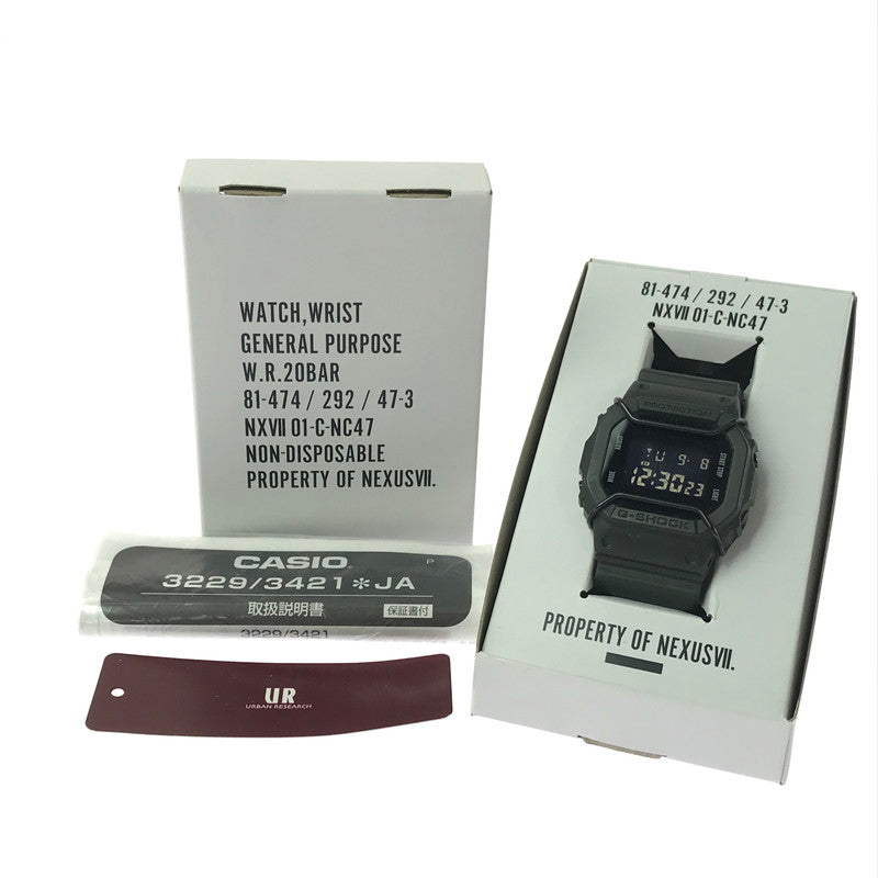 【中古品】【メンズ】 G-SHOCK ジーショック×NEXUSVII. ネクサスセブン × URBAN RESEARCH アーバンリサーチ DW-5600NX7UR デジタル 腕時計 196-260912-na-07-tagh カラー：オリーブ 万代Net店