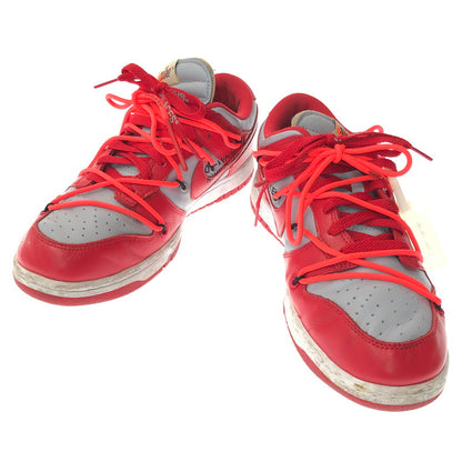 【現状渡し品】【メンズ】 NIKE ナイキ × OFF-WHITE オフホワイト DUNK LOW CT0856-600 ダンク ロー スニーカー 靴 160-260901-na-16-tagh サイズ：27.5cm US 9.5 カラー：UNIVERSITY RED/WOLF GREY 万代Net店