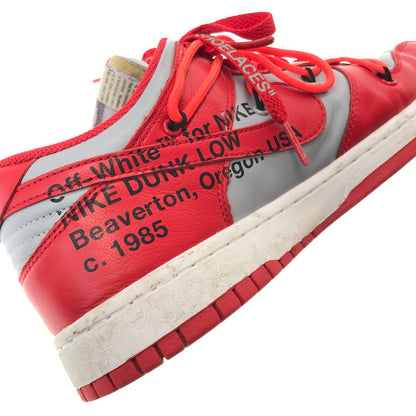 【現状渡し品】【メンズ】 NIKE ナイキ × OFF-WHITE オフホワイト DUNK LOW CT0856-600 ダンク ロー スニーカー 靴 160-260901-na-16-tagh サイズ：27.5cm US 9.5 カラー：UNIVERSITY RED/WOLF GREY 万代Net店