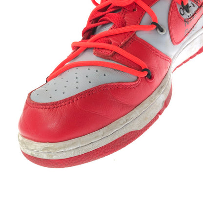 【現状渡し品】【メンズ】 NIKE ナイキ × OFF-WHITE オフホワイト DUNK LOW CT0856-600 ダンク ロー スニーカー 靴 160-260901-na-16-tagh サイズ：27.5cm US 9.5 カラー：UNIVERSITY RED/WOLF GREY 万代Net店