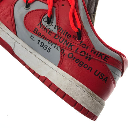 【現状渡し品】【メンズ】 NIKE ナイキ × OFF-WHITE オフホワイト DUNK LOW CT0856-600 ダンク ロー スニーカー 靴 160-260901-na-16-tagh サイズ：27.5cm US 9.5 カラー：UNIVERSITY RED/WOLF GREY 万代Net店