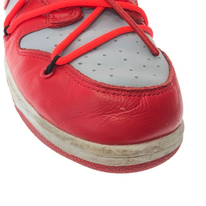 【現状渡し品】【メンズ】 NIKE ナイキ × OFF-WHITE オフホワイト DUNK LOW CT0856-600 ダンク ロー スニーカー 靴 160-260901-na-16-tagh サイズ：27.5cm US 9.5 カラー：UNIVERSITY RED/WOLF GREY 万代Net店