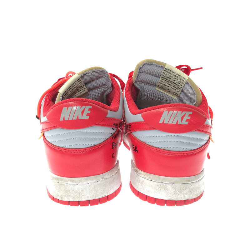 【現状渡し品】【メンズ】 NIKE ナイキ × OFF-WHITE オフホワイト DUNK LOW CT0856-600 ダンク ロー スニーカー 靴 160-260901-na-16-tagh サイズ：27.5cm US 9.5 カラー：UNIVERSITY RED/WOLF GREY 万代Net店