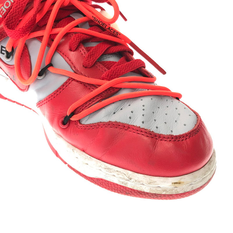 【現状渡し品】【メンズ】 NIKE ナイキ × OFF-WHITE オフホワイト DUNK LOW CT0856-600 ダンク ロー スニーカー 靴 160-260901-na-16-tagh サイズ：27.5cm US 9.5 カラー：UNIVERSITY RED/WOLF GREY 万代Net店