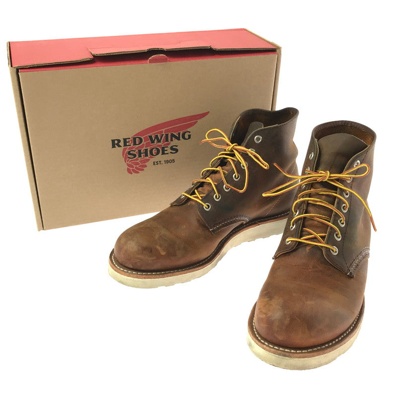 【現状渡し品】【メンズ】 RED WING レッドウィング 6-INCH CLASSIC ROUND 9111 6インチ クラシック ラウンド ブーツ 靴 164-260908-na-09-tagh サイズ：27.5cm US 9.5 カラー：ブラウン系 万代Net店