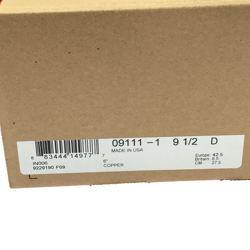 【現状渡し品】【メンズ】 RED WING レッドウィング 6-INCH CLASSIC ROUND 9111 6インチ クラシック ラウンド ブーツ 靴 164-260908-na-09-tagh サイズ：27.5cm US 9.5 カラー：ブラウン系 万代Net店