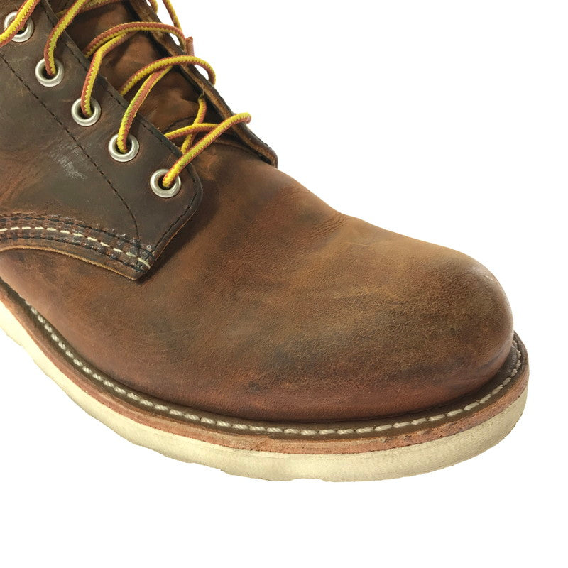 【現状渡し品】【メンズ】 RED WING レッドウィング 6-INCH CLASSIC ROUND 9111 6インチ クラシック ラウンド ブーツ 靴 164-260908-na-09-tagh サイズ：27.5cm US 9.5 カラー：ブラウン系 万代Net店