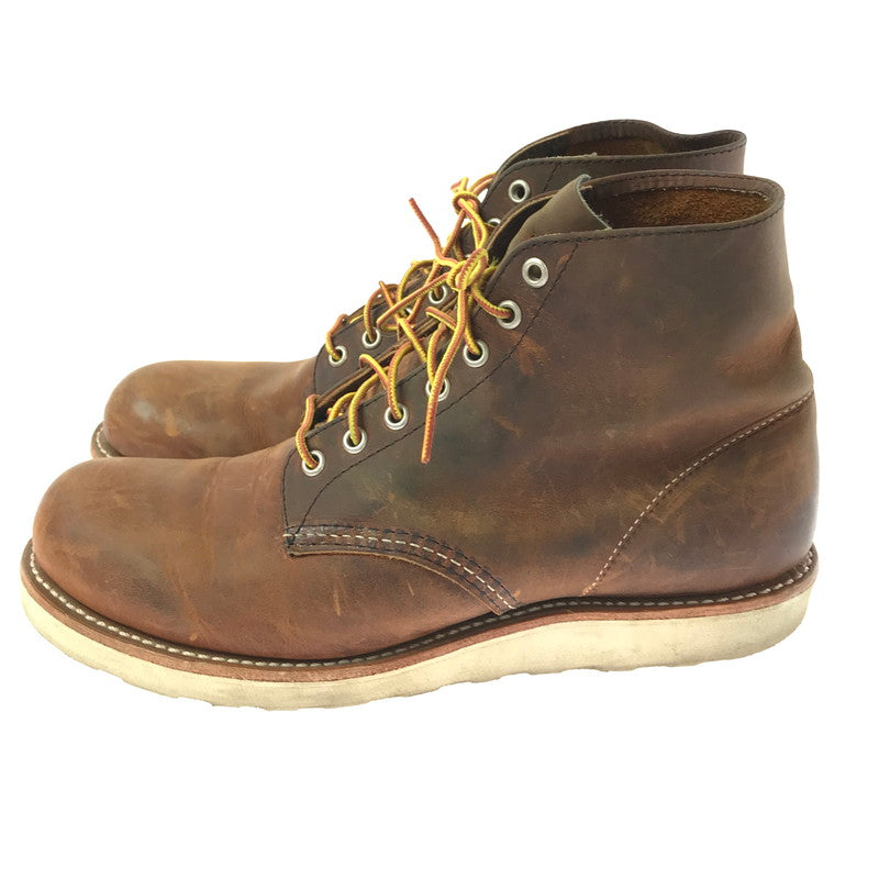 【現状渡し品】【メンズ】 RED WING レッドウィング 6-INCH CLASSIC ROUND 9111 6インチ クラシック ラウンド ブーツ 靴 164-260908-na-09-tagh サイズ：27.5cm US 9.5 カラー：ブラウン系 万代Net店
