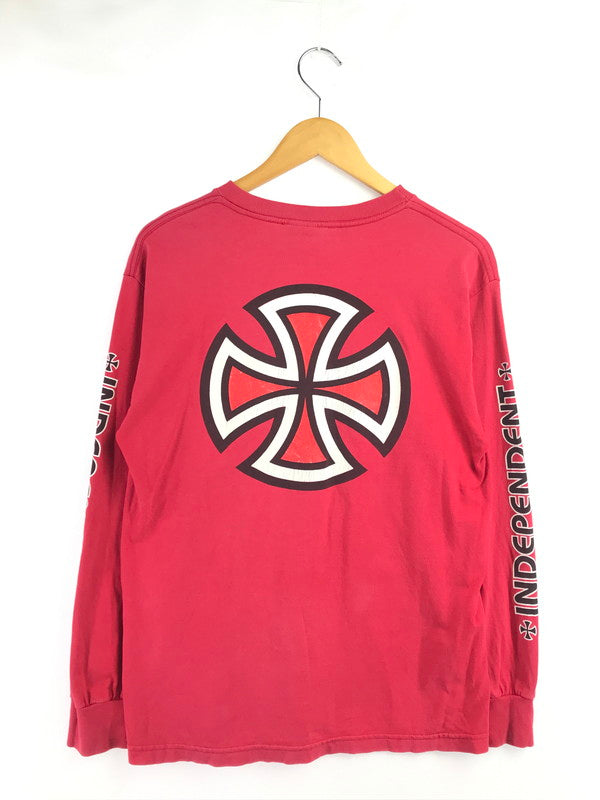 【現状渡し品】【メンズ】 INDEPENDENT インディペンデント 90-00'S IRON CROSS LONG SLEEVE TEE 90-00年代 アイアンクロス ロングスリーブ Tシャツ 長袖Tシャツ 146-260902-na-12-tagh サイズ：M カラー：レッド 万代Net店