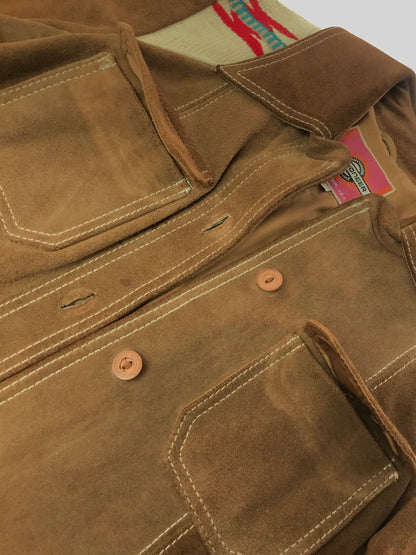 【現状渡し品】【メンズ】 Ms. PIONEER ミス パイオニア PIONEER WEAR 70S CHIMAYO PATTERN SUEDE JACKET チマヨ パターン スエード ジャケット アウター 146-260902-na-14-tagh サイズ：10 カラー：ブラウン系 万代Net店
