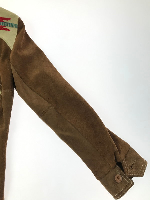 【現状渡し品】【メンズ】 Ms. PIONEER ミス パイオニア PIONEER WEAR 70S CHIMAYO PATTERN SUEDE JACKET チマヨ パターン スエード ジャケット アウター 146-260902-na-14-tagh サイズ：10 カラー：ブラウン系 万代Net店