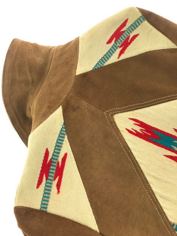 【現状渡し品】【メンズ】 Ms. PIONEER ミス パイオニア PIONEER WEAR 70S CHIMAYO PATTERN SUEDE JACKET チマヨ パターン スエード ジャケット アウター 146-260902-na-14-tagh サイズ：10 カラー：ブラウン系 万代Net店