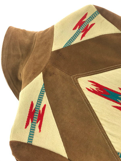 【現状渡し品】【メンズ】 Ms. PIONEER ミス パイオニア PIONEER WEAR 70S CHIMAYO PATTERN SUEDE JACKET チマヨ パターン スエード ジャケット アウター 146-260902-na-14-tagh サイズ：10 カラー：ブラウン系 万代Net店