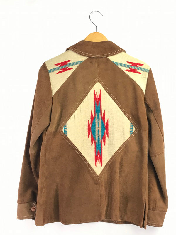 【現状渡し品】【メンズ】 Ms. PIONEER ミス パイオニア PIONEER WEAR 70S CHIMAYO PATTERN SUEDE JACKET チマヨ パターン スエード ジャケット アウター 146-260902-na-14-tagh サイズ：10 カラー：ブラウン系 万代Net店