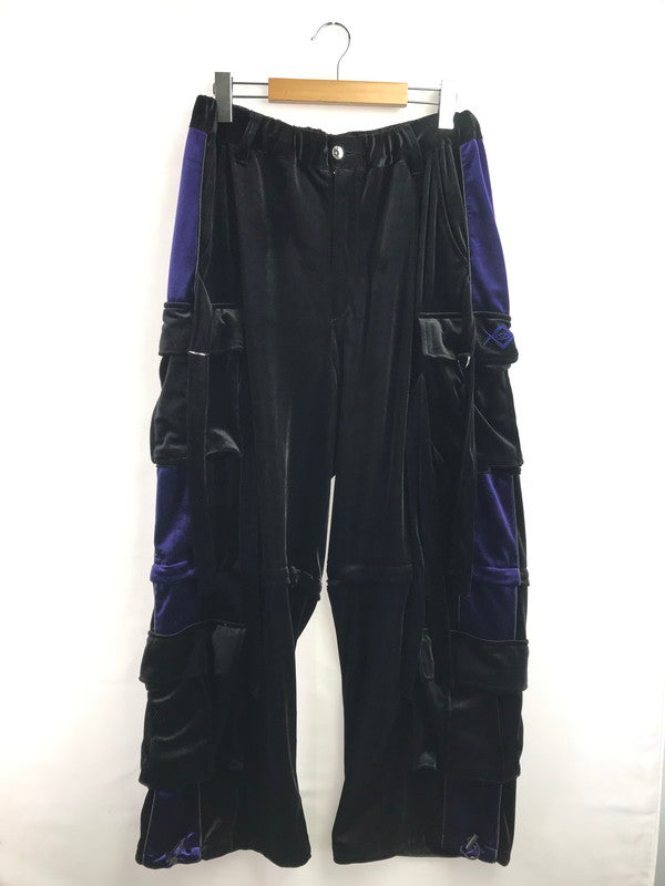 【中古品】【メンズ】 REFLEM レフレム 2WAY VELOUR WIDE CARGO PANTS RF24-C29 ベロア カーゴパンツ ボトムス 153-260902-na-19-tagh サイズ：F カラー：ブラック 万代Net店