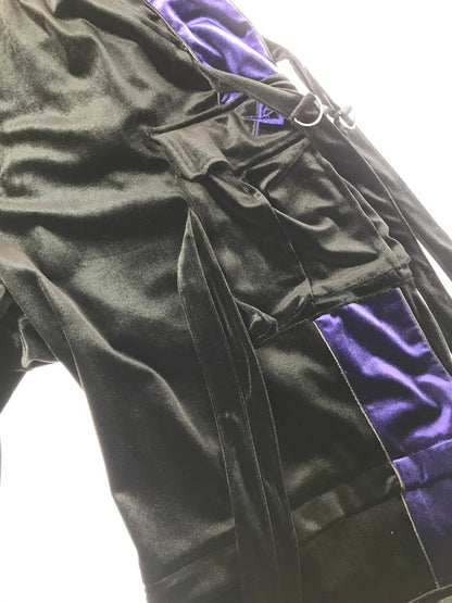 【中古品】【メンズ】 REFLEM レフレム 2WAY VELOUR WIDE CARGO PANTS RF24-C29 ベロア カーゴパンツ ボトムス 153-260902-na-19-tagh サイズ：F カラー：ブラック 万代Net店