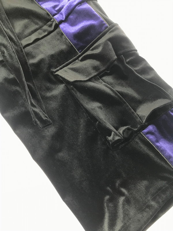 【中古品】【メンズ】 REFLEM レフレム 2WAY VELOUR WIDE CARGO PANTS RF24-C29 ベロア カーゴパンツ ボトムス 153-260902-na-19-tagh サイズ：F カラー：ブラック 万代Net店
