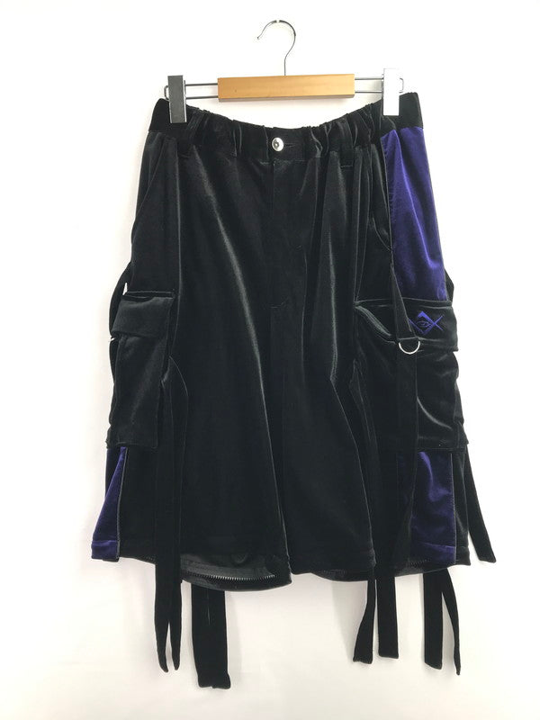 【中古品】【メンズ】 REFLEM レフレム 2WAY VELOUR WIDE CARGO PANTS RF24-C29 ベロア カーゴパンツ ボトムス 153-260902-na-19-tagh サイズ：F カラー：ブラック 万代Net店