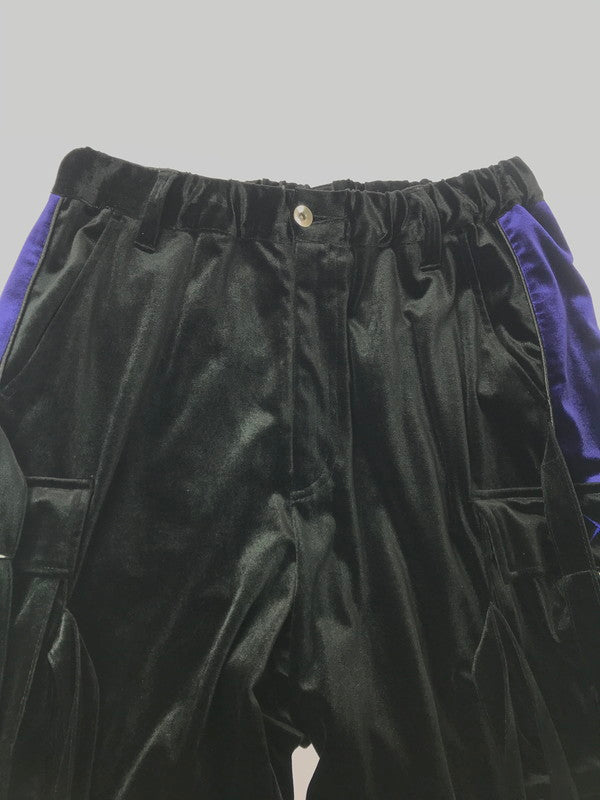 【中古品】【メンズ】 REFLEM レフレム 2WAY VELOUR WIDE CARGO PANTS RF24-C29 ベロア カーゴパンツ ボトムス 153-260902-na-19-tagh サイズ：F カラー：ブラック 万代Net店