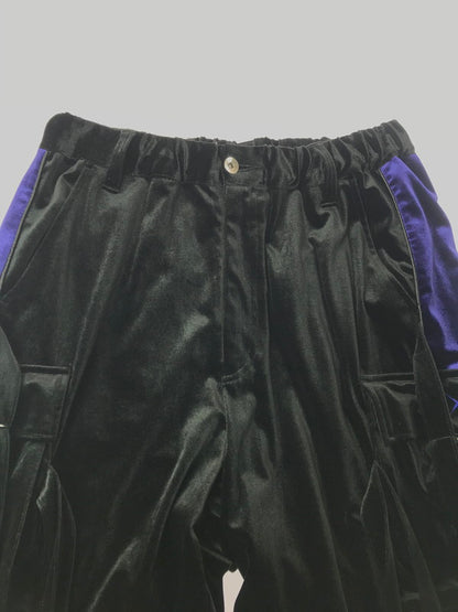 【中古品】【メンズ】 REFLEM レフレム 2WAY VELOUR WIDE CARGO PANTS RF24-C29 ベロア カーゴパンツ ボトムス 153-260902-na-19-tagh サイズ：F カラー：ブラック 万代Net店
