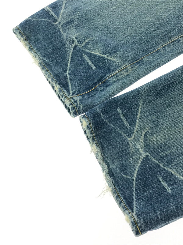 【現状渡し品】【メンズ】 HYSTERIC GLAMOUR ヒステリックグラマー DISTRESSED STUDDED DENIM PANTS 4AP-1553 ディストレスト スタッズ デニム パンツ ジーンズ 151-260904-rt-19-tagh サイズ：34 カラー：インディゴ 万代Net店