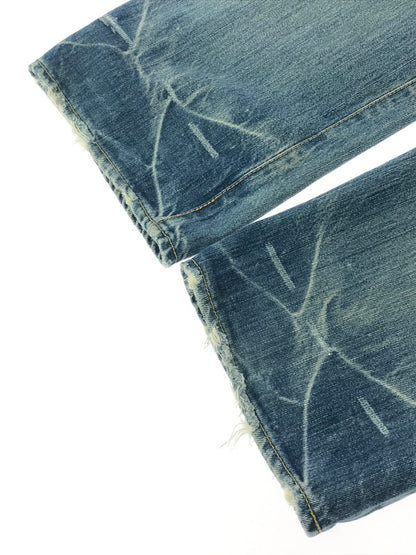 【現状渡し品】【メンズ】 HYSTERIC GLAMOUR ヒステリックグラマー DISTRESSED STUDDED DENIM PANTS 4AP-1553 ディストレスト スタッズ デニム パンツ ジーンズ 151-260904-rt-19-tagh サイズ：34 カラー：インディゴ 万代Net店