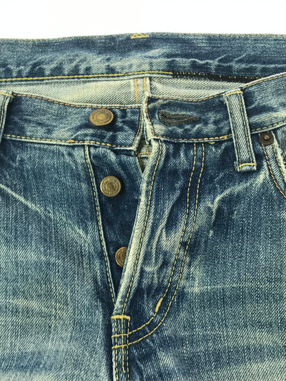 【現状渡し品】【メンズ】 HYSTERIC GLAMOUR ヒステリックグラマー DISTRESSED STUDDED DENIM PANTS 4AP-1553 ディストレスト スタッズ デニム パンツ ジーンズ 151-260904-rt-19-tagh サイズ：34 カラー：インディゴ 万代Net店