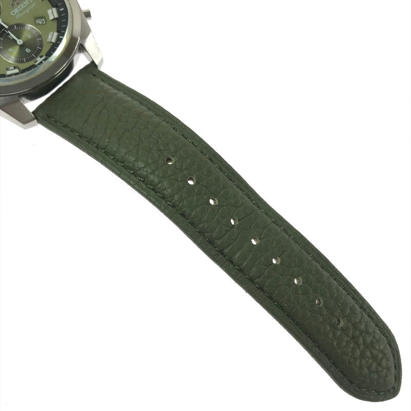 【中古品】【メンズ】 ORIENT オリエント QUARTZ CHRONOGRAPH WATCH TT0U-C0-B クォーツ クロノグラフ 腕時計 198-260912-na-09-tagh カラー：カーキ/シルバー 万代Net店