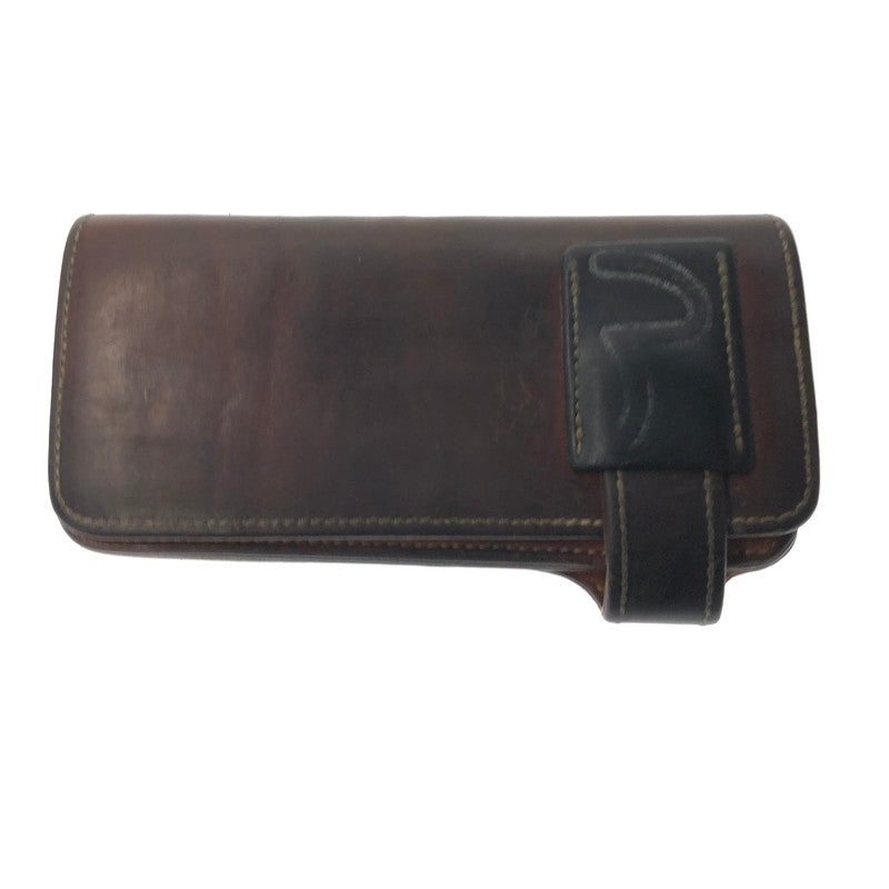 【現状渡し品】【メンズ】 EVISU エヴィス LEATHER LONG WALLET レザー ロング ウォレット 長財布 200-260912-rt-09-tagh カラー：ブラウン 万代Net店