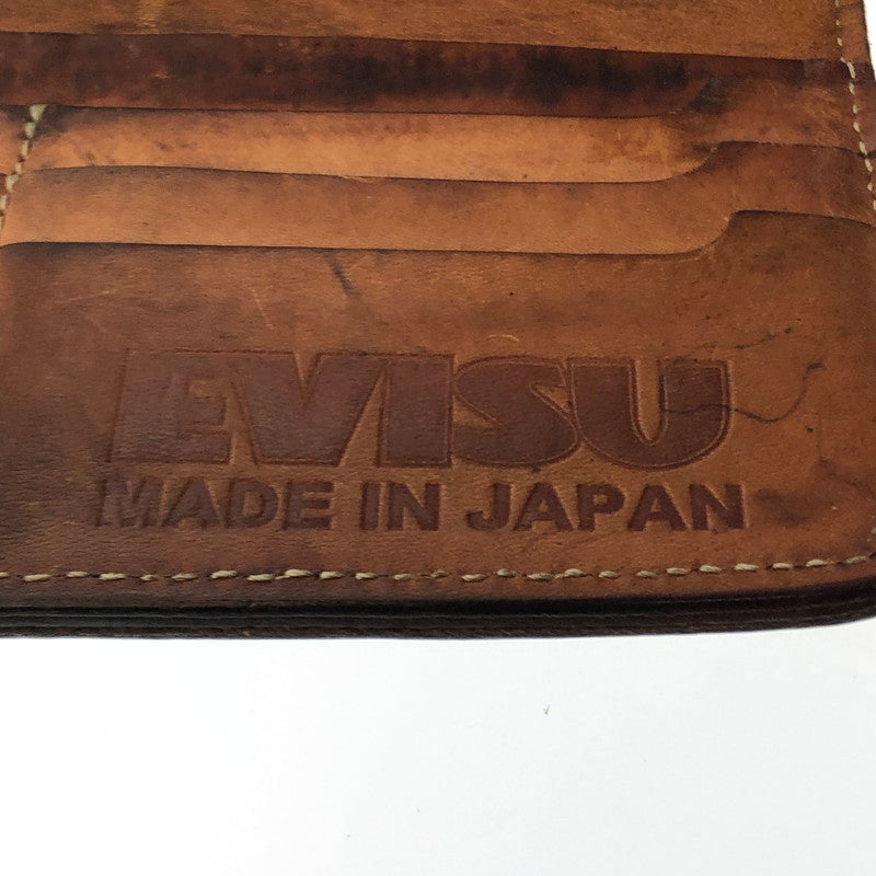 【現状渡し品】【メンズ】 EVISU エヴィス LEATHER LONG WALLET レザー ロング ウォレット 長財布 200-260912-rt-09-tagh カラー：ブラウン 万代Net店