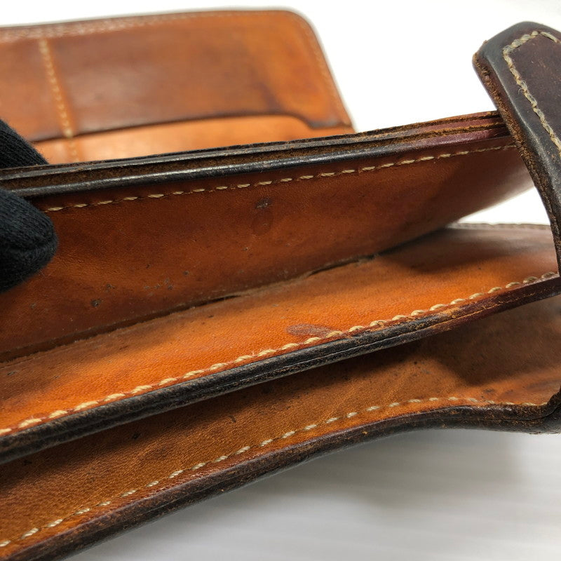 【現状渡し品】【メンズ】 EVISU エヴィス LEATHER LONG WALLET レザー ロング ウォレット 長財布 200-260912-rt-09-tagh カラー：ブラウン 万代Net店