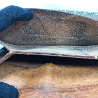 【現状渡し品】【メンズ】 EVISU エヴィス LEATHER LONG WALLET レザー ロング ウォレット 長財布 200-260912-rt-09-tagh カラー：ブラウン 万代Net店