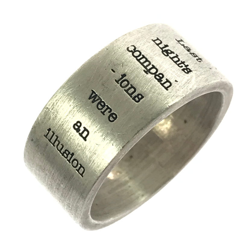 【中古品】【メンズ】 MARS マーズ SV925 ENGLISH MESSAGE RING シルバー925 イングリッシュ メッセージ 平打リング アクセサリー 192-260906-rt-25-tagh カラー：シルバー 万代Net店
